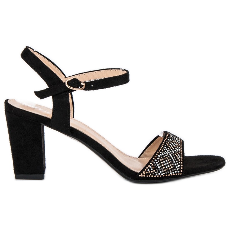 Sandálias de salto alto elegantes preto