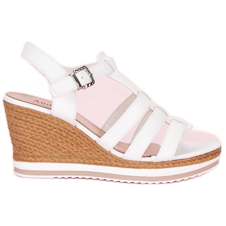 Sandálias de cunha branca branco