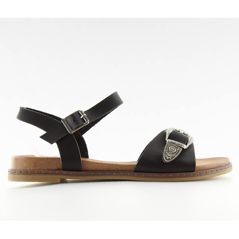 Sandálias femininas pretas F5910 pretas preto