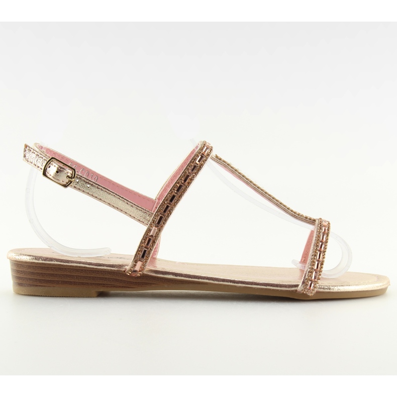 Sandálias com zircônias cúbicas rosa 86-C010 Rosa Sandálias com zircônias cúbicas rosa 86-C010 Rosa