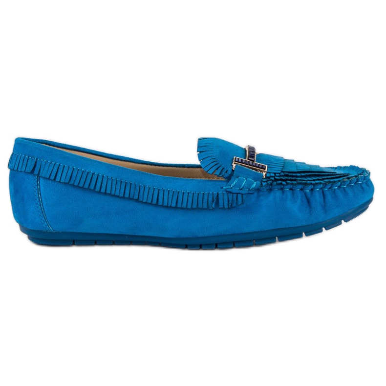 Tullo Mocassins boho da moda azul