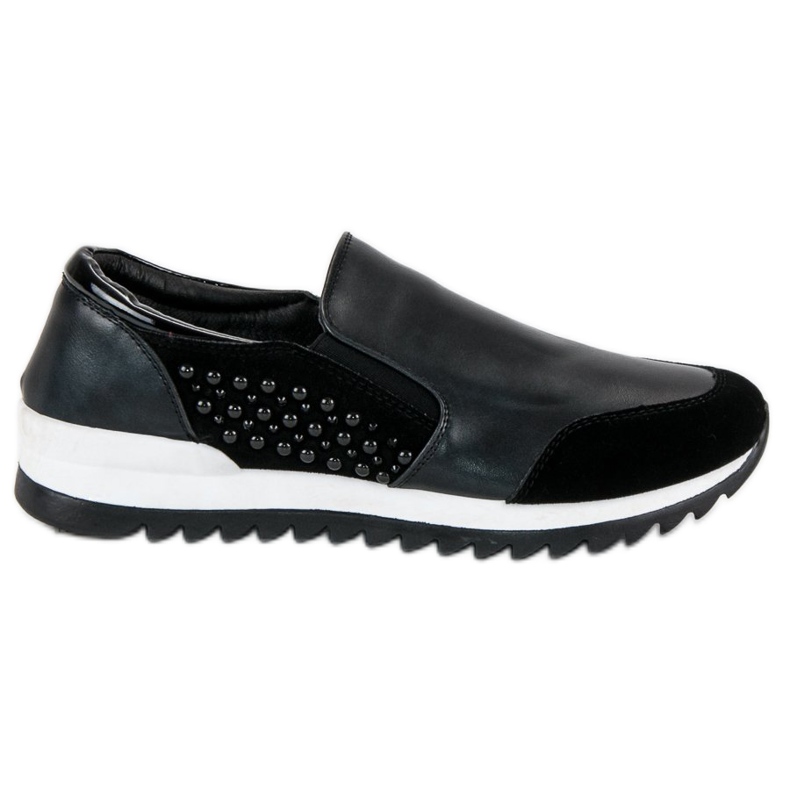 Tênis esportivos slip-on Vinceza preto