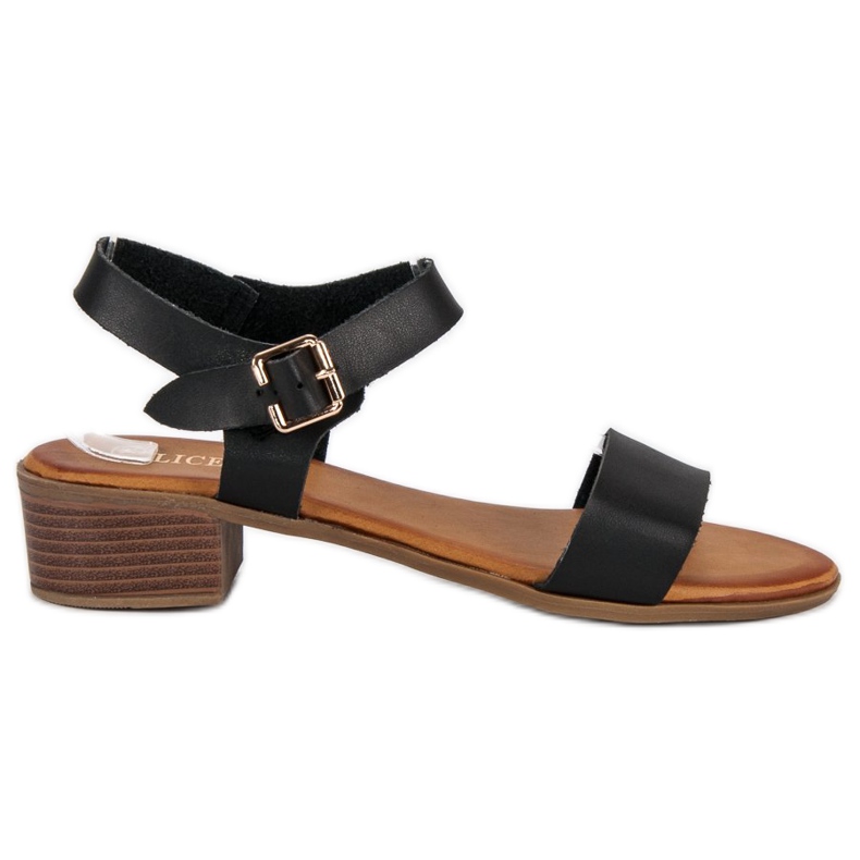 Licean Sandálias de salto baixo preto