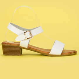 Licean Sandálias de salto baixo branco