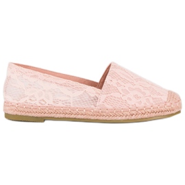 Seastar alpargatas de renda rosa