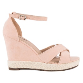 Seastar Sandálias de cunha de camurça castanho