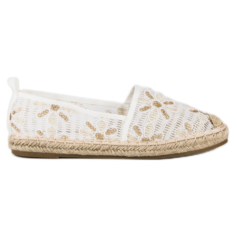 Seastar Alpercatas de renda branco amarelo