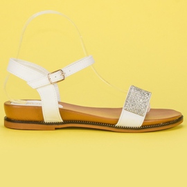 Renda Sandálias rasas para o dia a dia branco Renda Sandálias rasas para o dia a dia branco