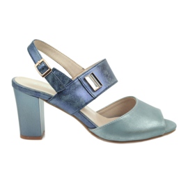 M.Daszyński Sandálias palmilha de couro Daszyński azul