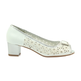 M.Daszyński Sandálias palmilha de couro Daszyński branco marrom cinza