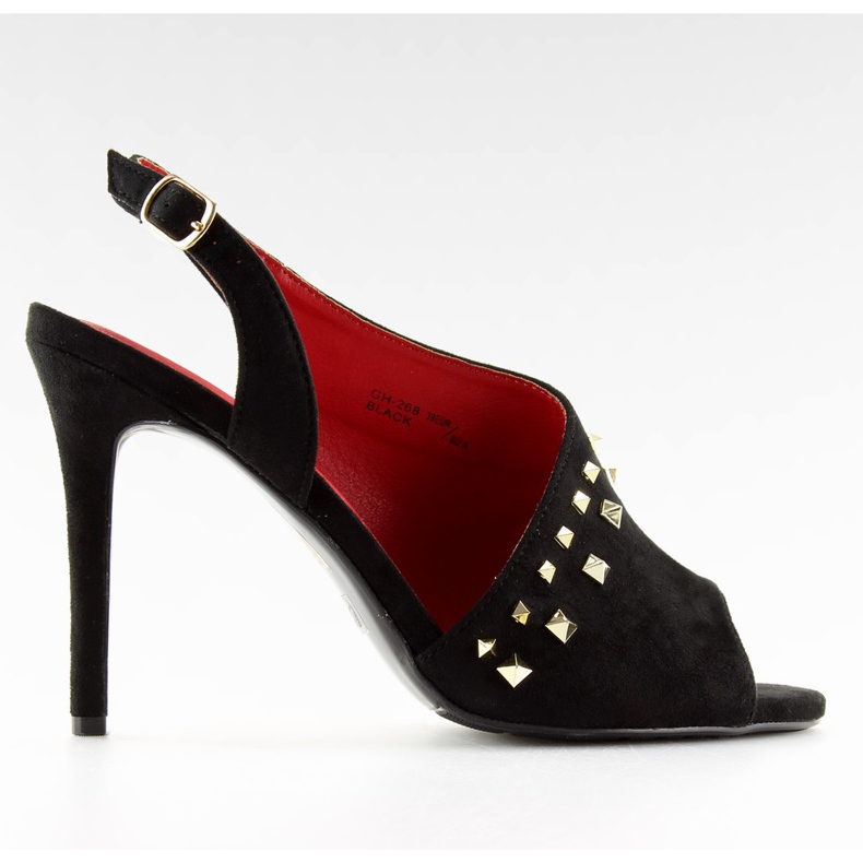 Sandálias pretas assimétricas GH-268 Preto