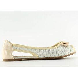 Sabrinas de dedo aberto branco D314 BRANCO / L.BEIGE / L.BEIGE marrom