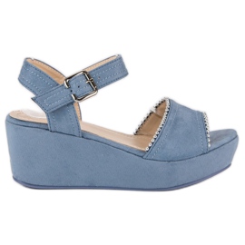 Super Mode Cunhas de camurça azul