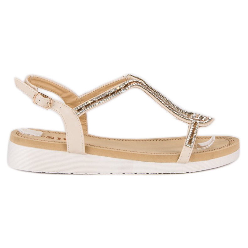 SDS Sandálias rasas confortáveis castanho