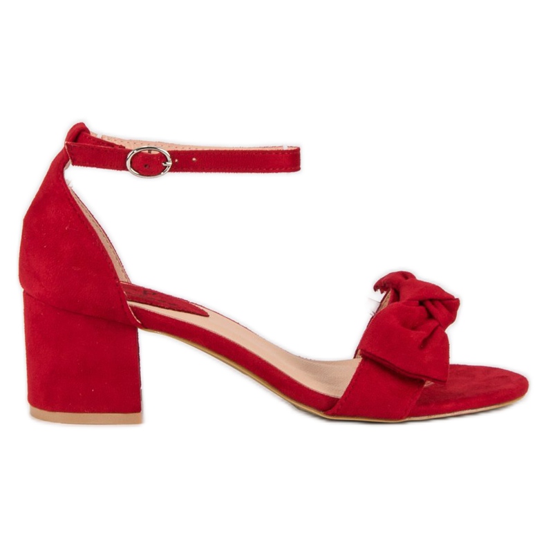 Top Shoes Sandálias vermelhas de salto alto vermelho