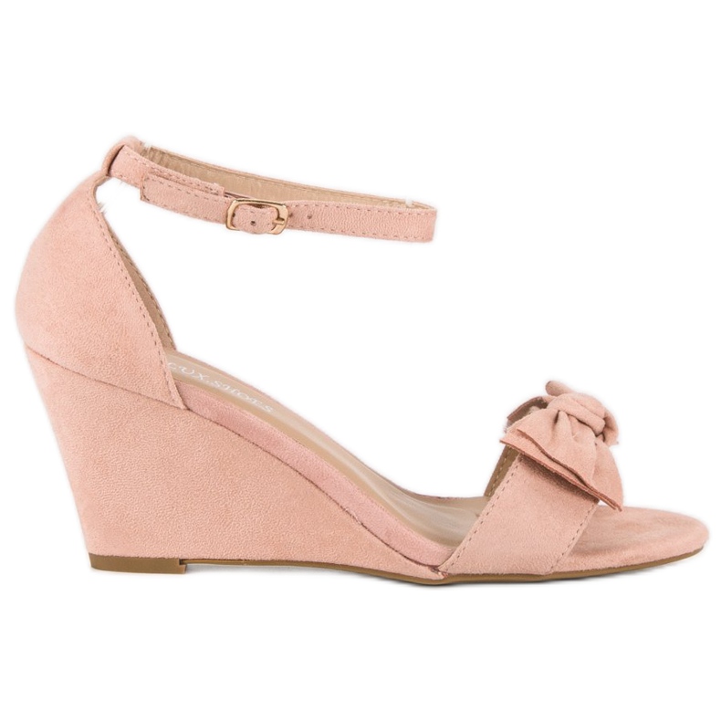 L. Lux. Shoes Sandálias de cunha elegantes rosa