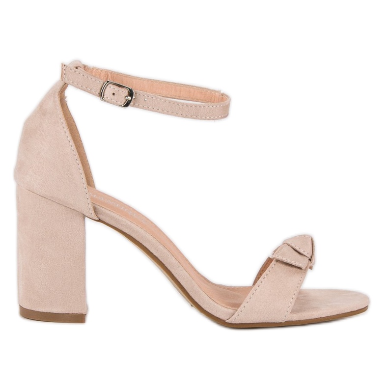 Diamantique Sandálias elegantes em um poste castanho