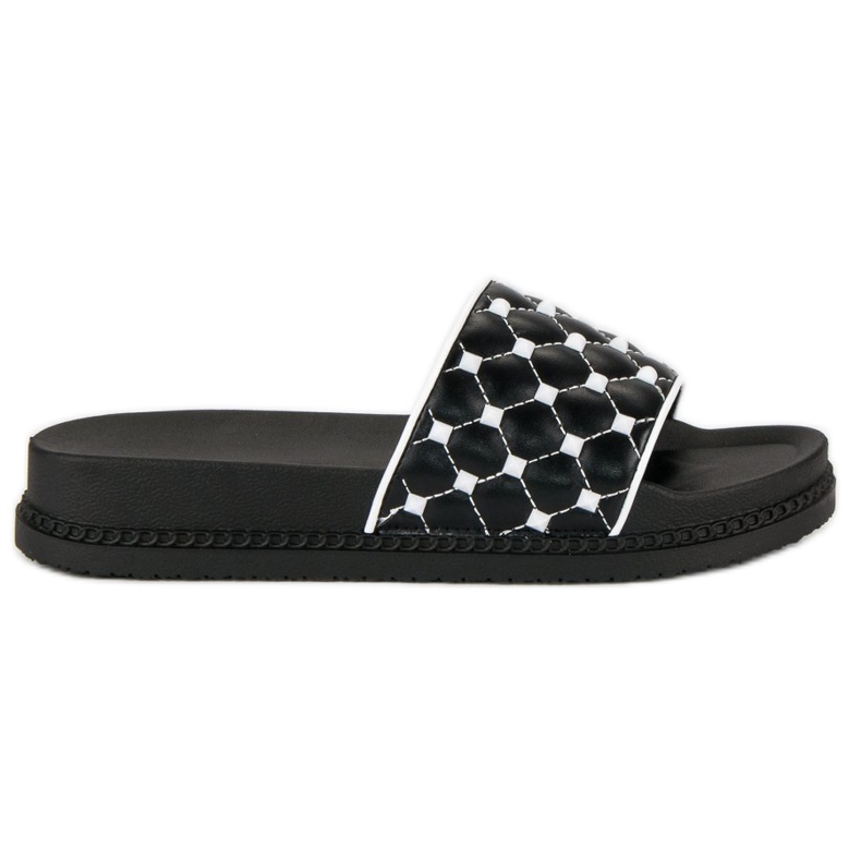 Chinelos femininos estilosos preto