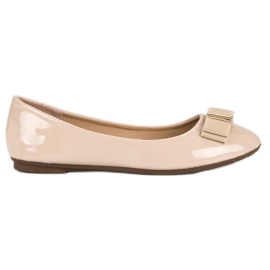 Bailarinas lacadas com laço marrom