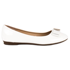 Diamantique Bailarinas lacadas com laço branco