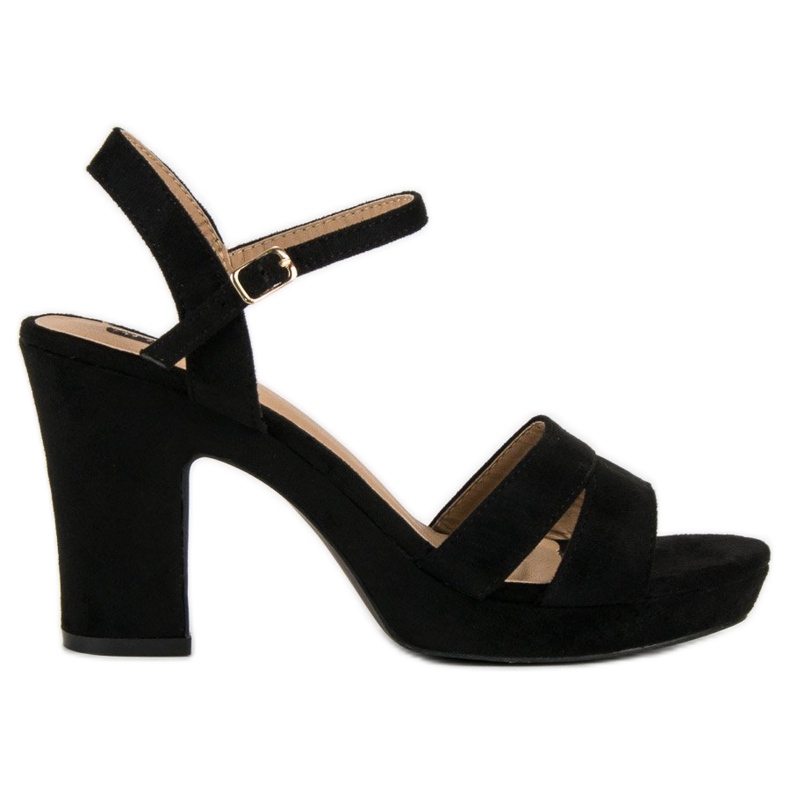 Milaya Sandálias de salto alto da moda preto