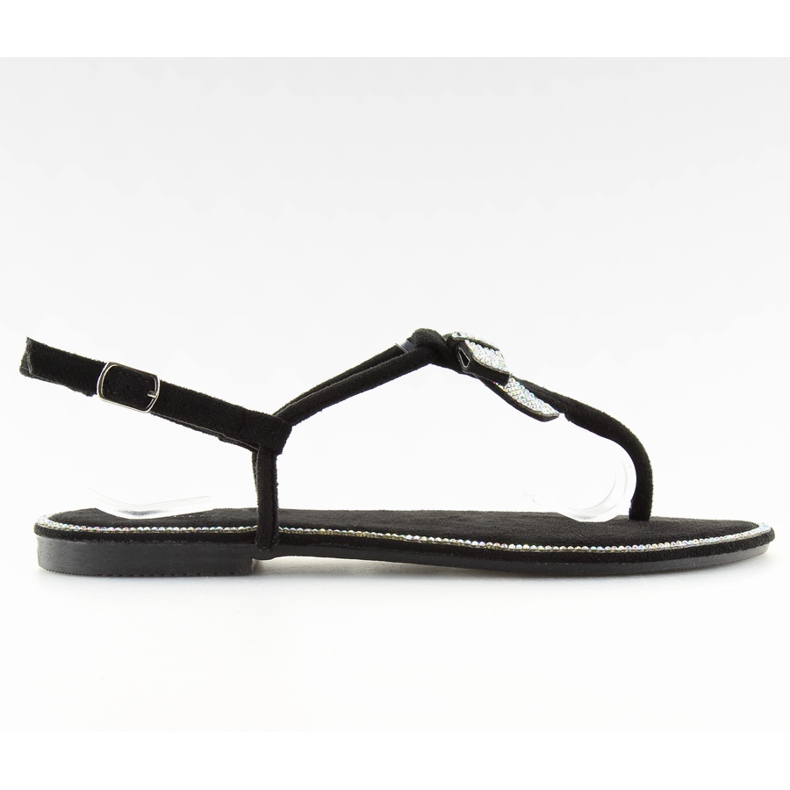 Sandálias de camurça preta 218-120 preto