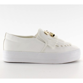 Sapatilhas slip-on com franjas A-25 White marrom