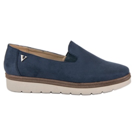 Slip de camurça em sapatos vinceza azul