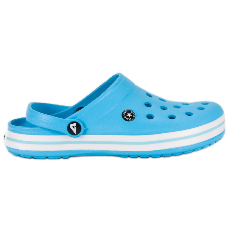 American Club chinelos de jardim azuis azul