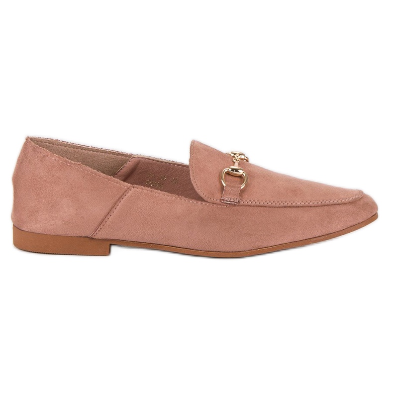 Comer mocassins femininos rosa