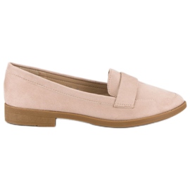 Small Swan Mocassins de camurça castanho