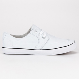 Sapatilhas brancas amarradas branco