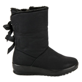 Botas de neve quentes com zíper preto