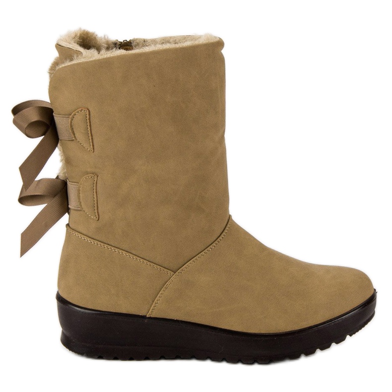 Botas de neve quentes com zíper verde