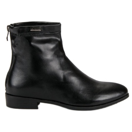 Botins pretos com zíper