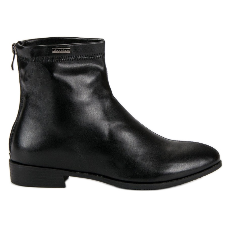 Botins pretos com zíper