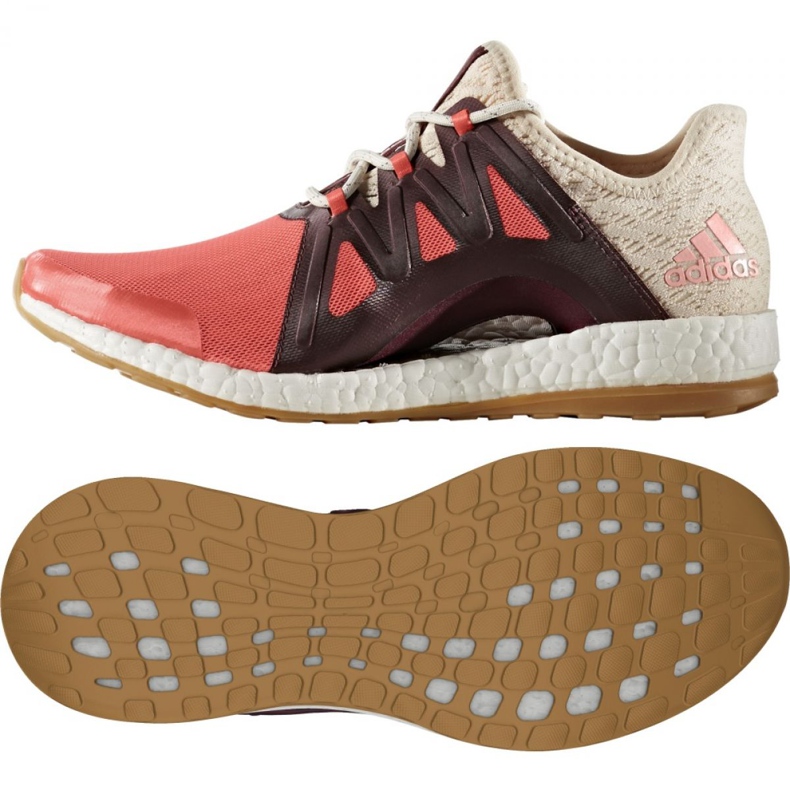 Tênis de corrida adidas Pure Boost Xpose Clima W BB1739 vermelho multicolorido