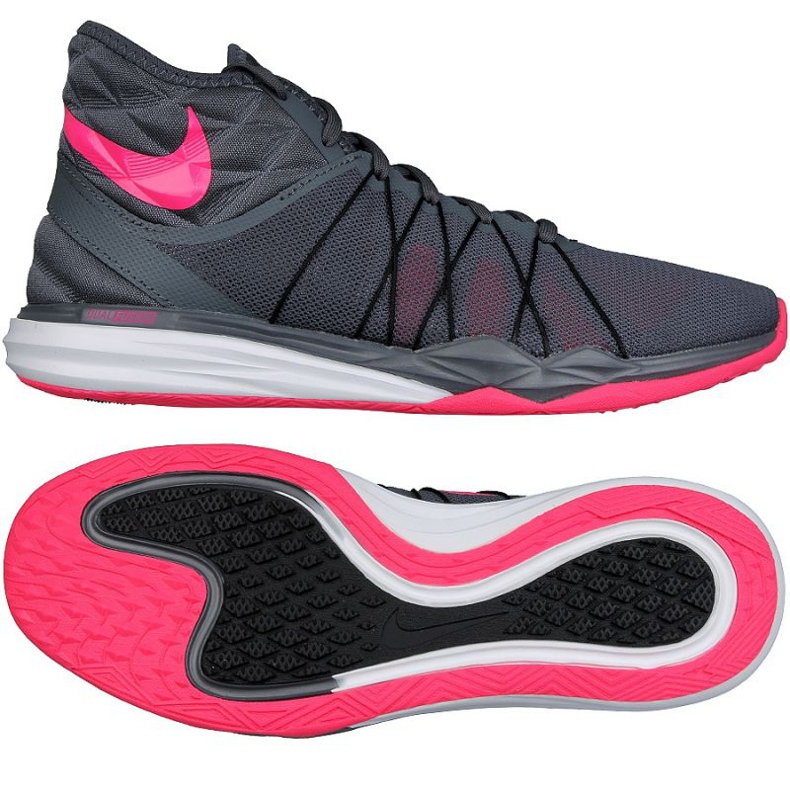 Tênis de treino Nike Dual Fusion Tr Hit Mid W 852442-002 tolet cinza