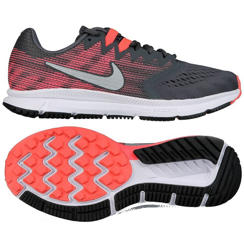 Tênis de corrida Nike Wmns Zoom Span 2 W cinza rosa