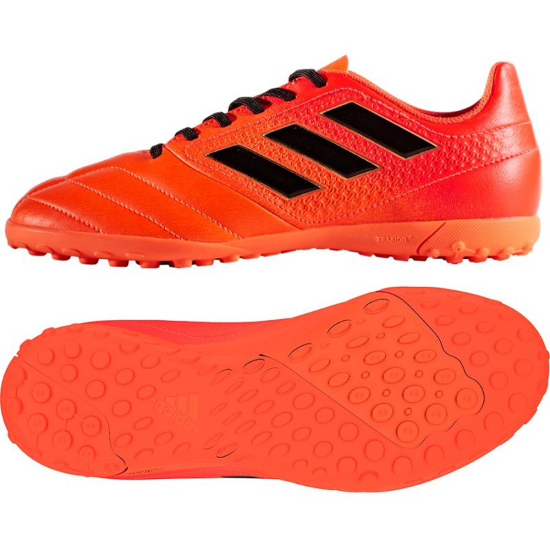 As chuteiras adidas Ace 17.4 Tf Jr. vermelho