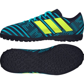 As chuteiras adidas Nemeziz 17.4 Tf azul As chuteiras adidas Nemeziz 17.4 Tf azul