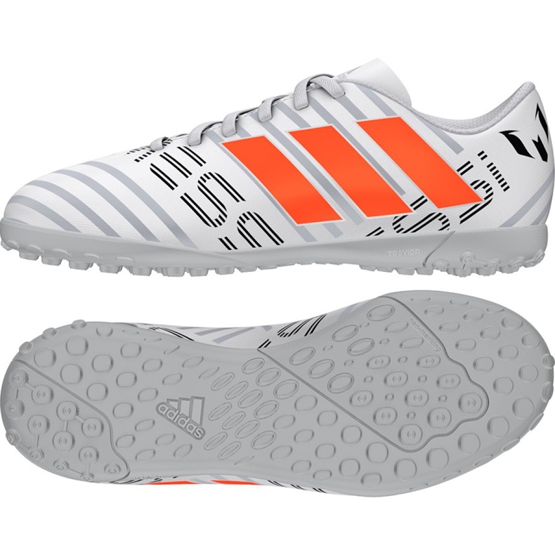 Chuteira Adidas Nemeziz Messi 17.4 TF Jr S77207 branco