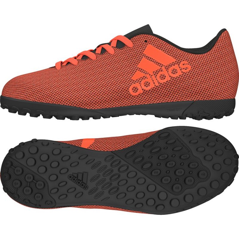 Chuteira Adidas X 17.4 Tf Jr S82422 multicolorido laranja