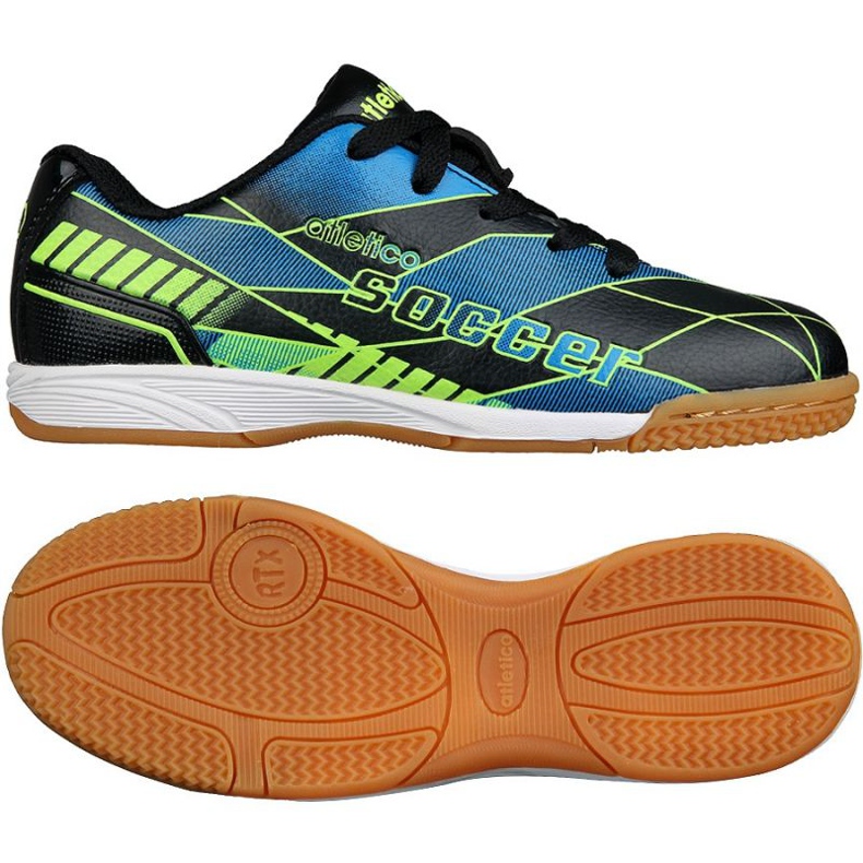 Sapatos de interior Atletico In Jr 7336 S76637 preto azul verde preto
