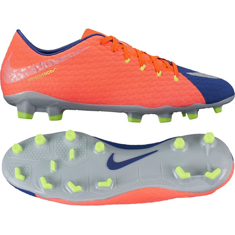 Chuteiras Nike Hypervenom Phelon Iii Fg M 852556-409 preto, roxo, laranja laranja