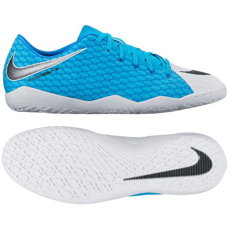 Tênis indoor Nike HypervenomX Phelon III IC M 852563-104 azul