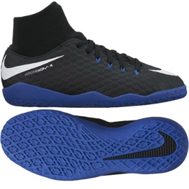 Tênis indoor Nike HypervenomX Phelon III DF IC Jr 917774-002 preto Tênis indoor Nike HypervenomX Phelon III DF IC Jr 917774-002 preto