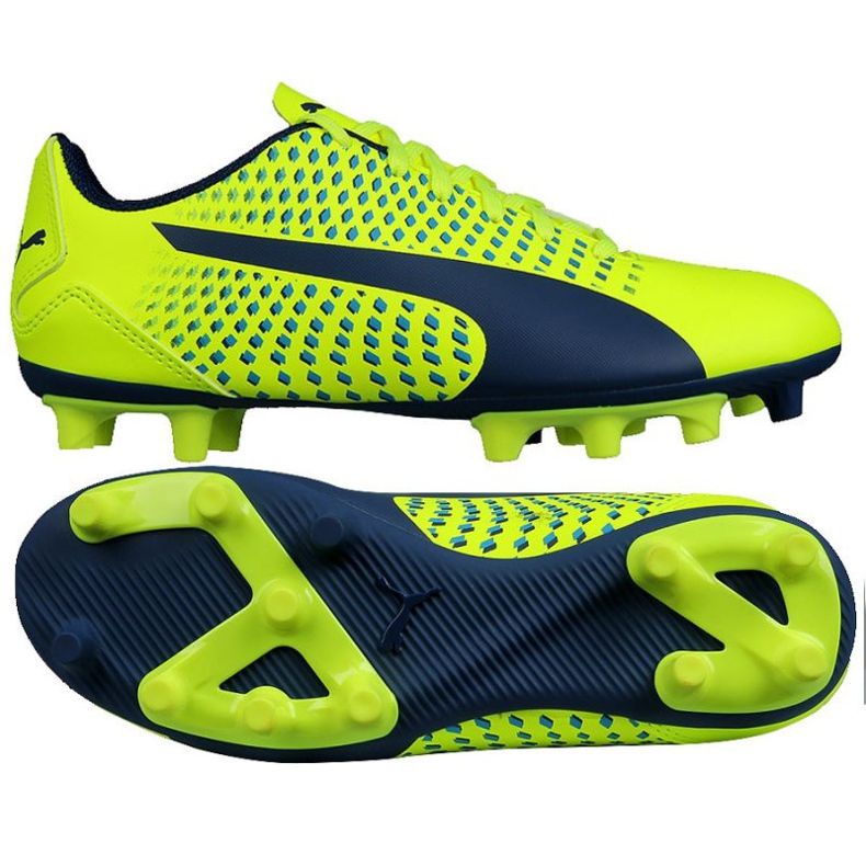 Puma Adreno Iii Fg Safety Junior 104049 10 chuteiras dourado verde