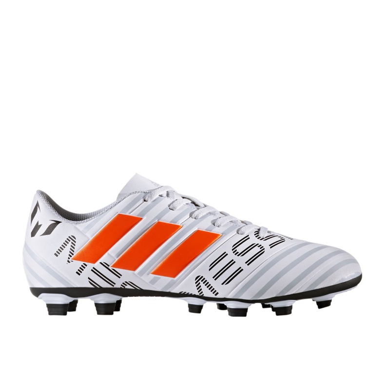 Chuteira Adidas Nemeziz Messi 17.4 FxG M S77199 multicolorido branco