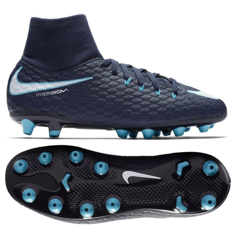 Chuteira Nike Hypervenom Phelon azul marinho